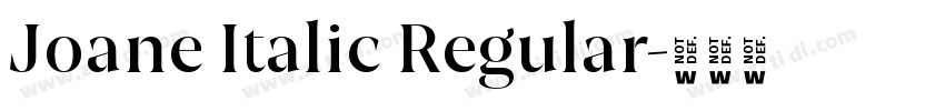 Joane Italic Regular字体转换